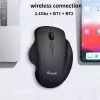 Rato sem fios recarregável EQUIP 6 botões modo duplo — para destros, ótico 1600 DPI, RF Wireless + Bluetooth, preto