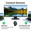 Rato sem fios recarregável EQUIP 6 botões modo duplo — para destros, ótico 1600 DPI, RF Wireless + Bluetooth, preto