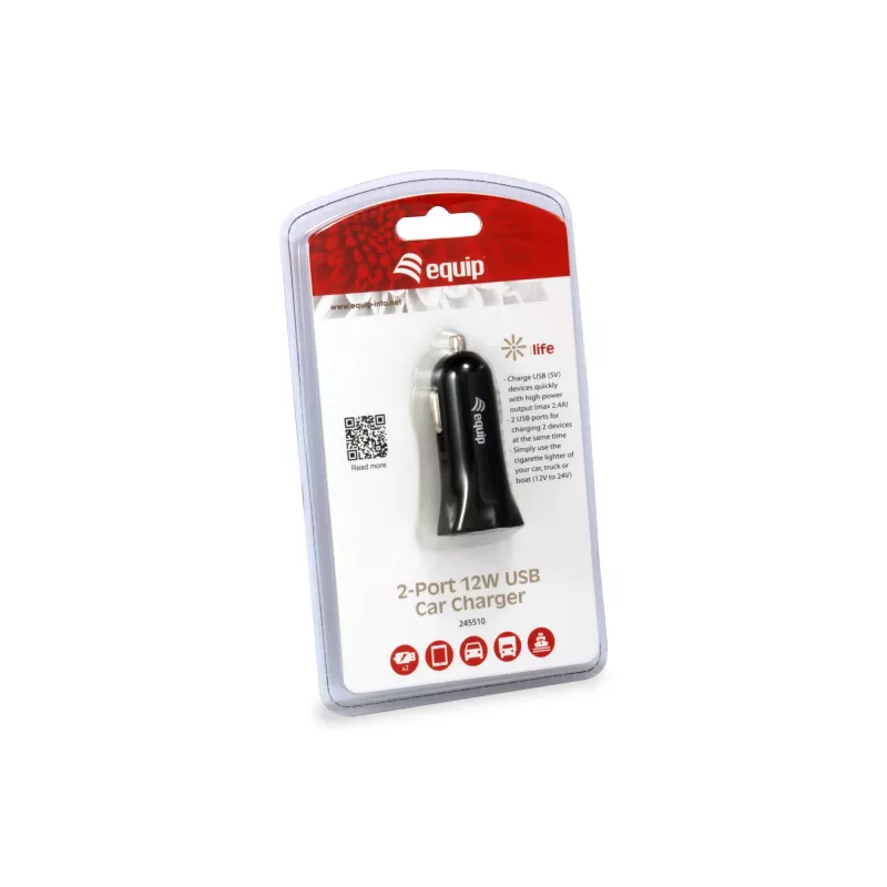 Carregador móvel Equip 245510 universal preto isqueiro automóvel