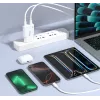 Carregador EQUIP 2 portas 30W GaN fino USB-C PD — 2 conectores USB-C, entrada 100–240 V, saída máx. 20 V, branco