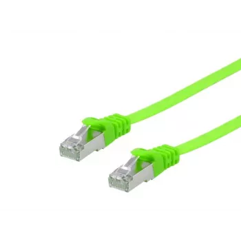 Cabo de rede Equip Cat.6A U/FTP cabo patch plano RJ-45 Cat6a 0,5m verde
