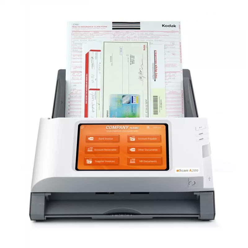 Plustek eScan A280 Enterprise scanner ADF 600 x 600 DPI A4 preto, branco