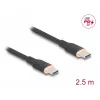 Cabo USB DeLOCK 81239 2,5 m USB-C preto USB 2.0 0,48 Gbit/s