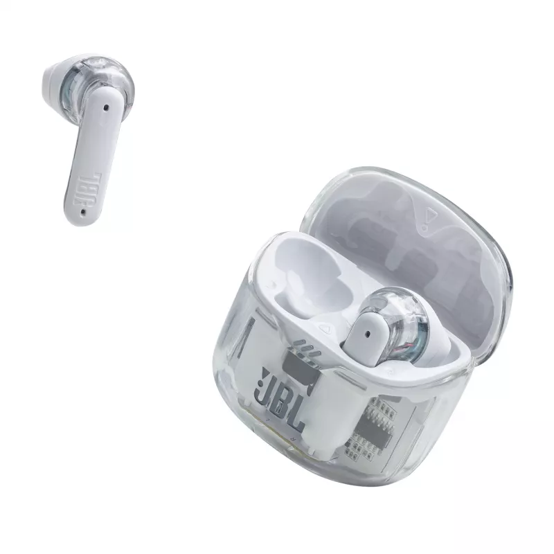 JBL Tune Flex Ghost Edition Headset True Wireless Stereo (TWS) In-ear Chamadas/Música Bluetooth Transparente, Branco