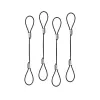 Suportes para adaptadores de cabos Lindy – pack de 4, 0,15 m, Poliamida, Aço inoxidável, Preto