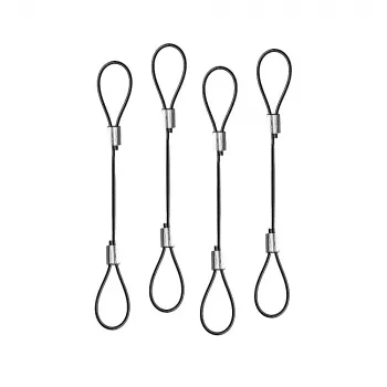 Suportes para adaptadores de cabos Lindy – pack de 4, 0,15 m, Poliamida, Aço inoxidável, Preto