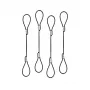 Suportes para adaptadores de cabos Lindy – pack de 4, 0,15 m, Poliamida, Aço inoxidável, Preto