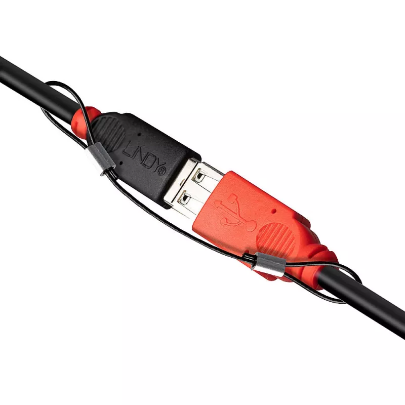 Suportes para adaptadores de cabos Lindy – pack de 4, 0,15 m, Poliamida, Aço inoxidável, Preto