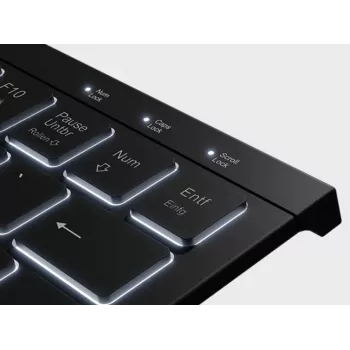 KeySonic KSK-5010ELC (DE) Teclado para casa USB QWERTZ Alemão Preto