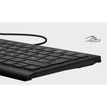 KeySonic KSK-5010ELC (DE) Teclado para casa USB QWERTZ Alemão Preto