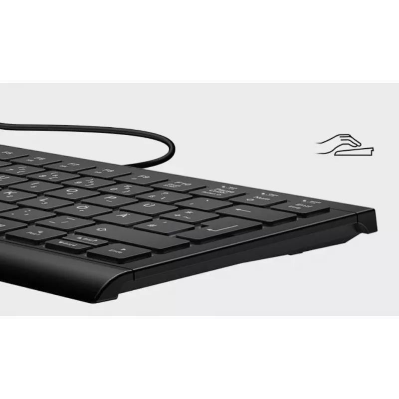 KeySonic KSK-5010ELC (DE) Teclado para casa USB QWERTZ Alemão Preto