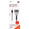 Cabo USB 2GO 797156 1,5 m USB B 3 x USB C Preto