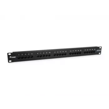 Patch panel Equip 25 portas Cat.3 RJ45 ISDN, Preto