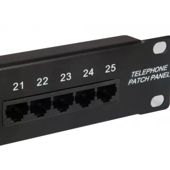 Patch panel Equip 25 portas Cat.3 RJ45 ISDN, Preto