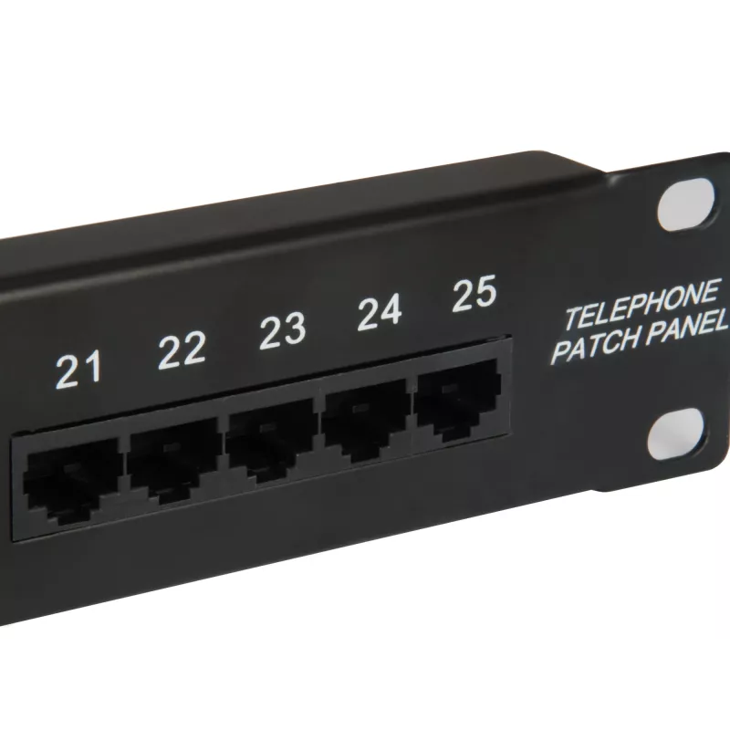 Patch panel Equip 25 portas Cat.3 RJ45 ISDN, Preto