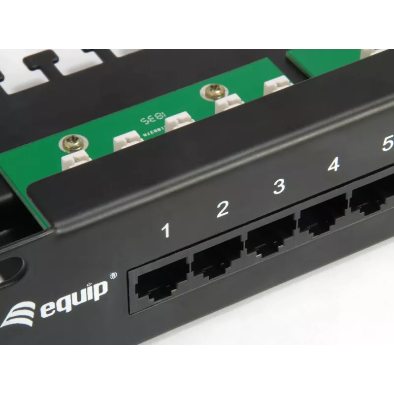 Patch panel Equip 25 portas Cat.3 RJ45 ISDN, Preto