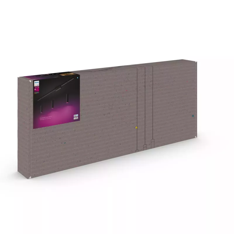 Philips Hue White and colour ambience Perifo conjunto de base de teto reto (3 lâmpadas suspensas)