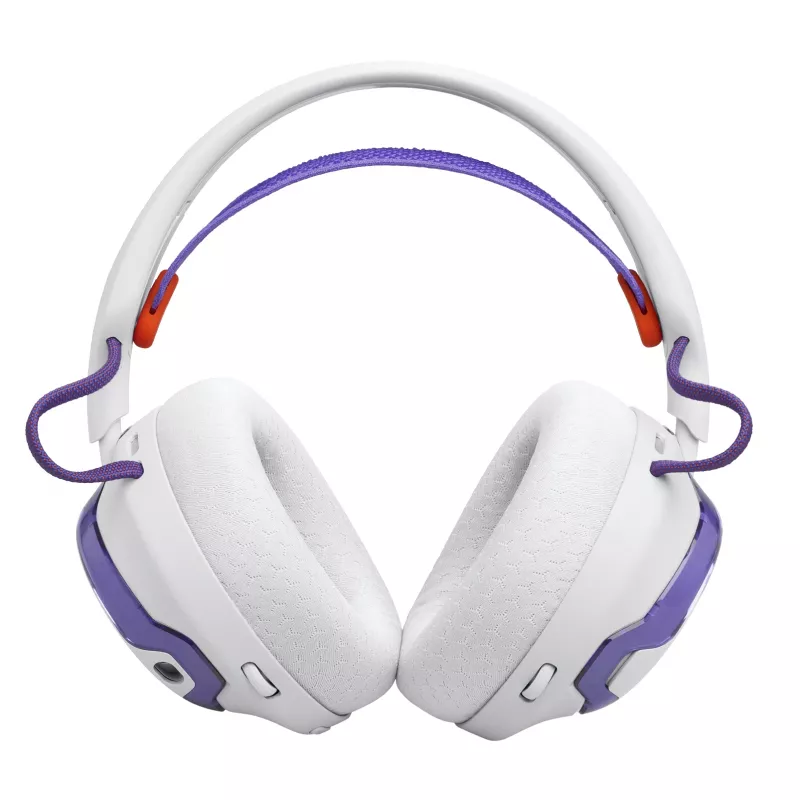 Headset JBL Quantum 650 — Bluetooth sem fios, USB-C, circum-aural, arco de cabeça, branco, 20–20000 Hz