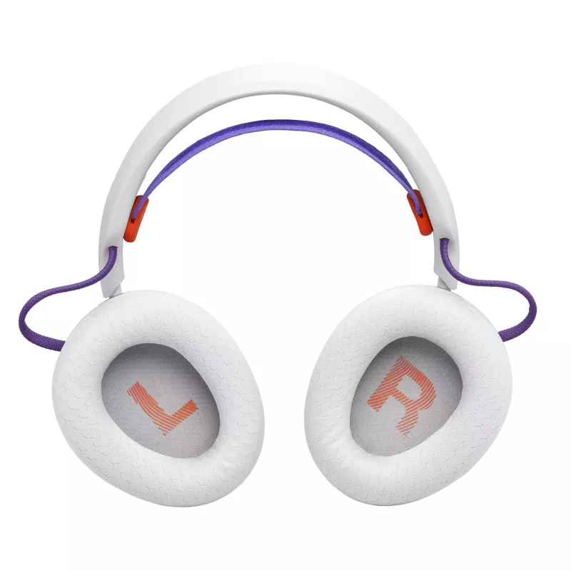 Headset JBL Quantum 650 — Bluetooth sem fios, USB-C, circum-aural, arco de cabeça, branco, 20–20000 Hz