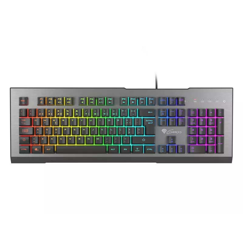 Teclado Gaming GENESIS Rhod 500 RGB USB QWERTY Português Preto, Prateado