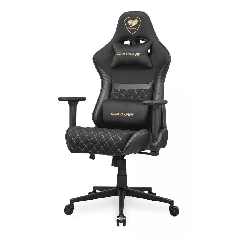Cadeira Gaming Universal COUGAR Gaming Armor One V2 Gold F Estofada assento estofado Preto Dourado