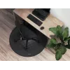 Tapete redondo Trust Mika Preto 117 cm