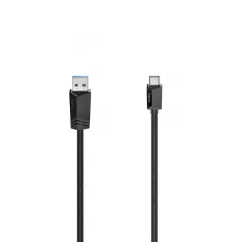 Cabo USB Hama 00200657 1m USB A USB C USB 3.2 Gen 2 10 Gbit/s preto