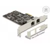 DeLOCK placa PCI Express x2 para 2 x RJ45 2.5 Gigabit LAN i225