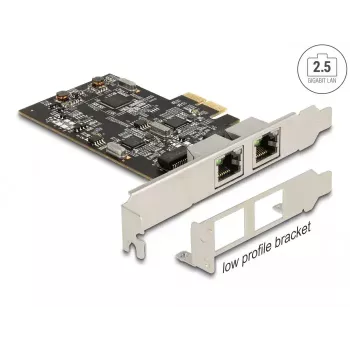 DeLOCK placa PCI Express x2 para 2 x RJ45 2.5 Gigabit LAN i225