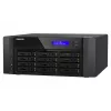 Torre NAS QNAP TS-h1290FX — EPYC 7302P 3,0 GHz, 128 GB DDR4, 12 baias, QuTS hero, preto