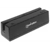 Leitor de cartões de banda magnética USB-A Manhattan, leitor de três pistas, descodificador de teclado, cabo 1,5 m, preto, três anos de garantia