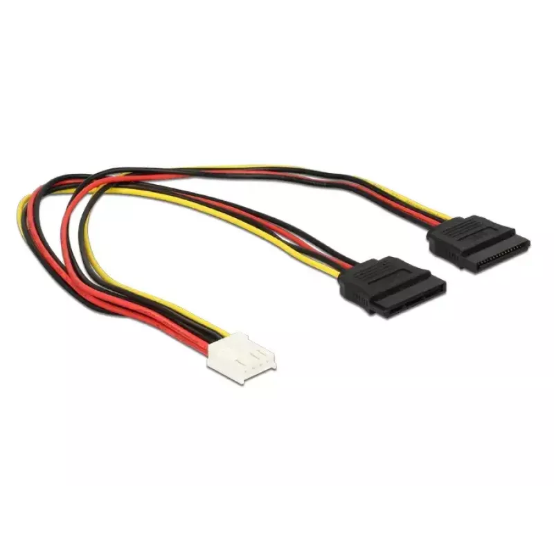 Cabo DeLOCK 0,3m Floppy 4p/2x SATA 15p