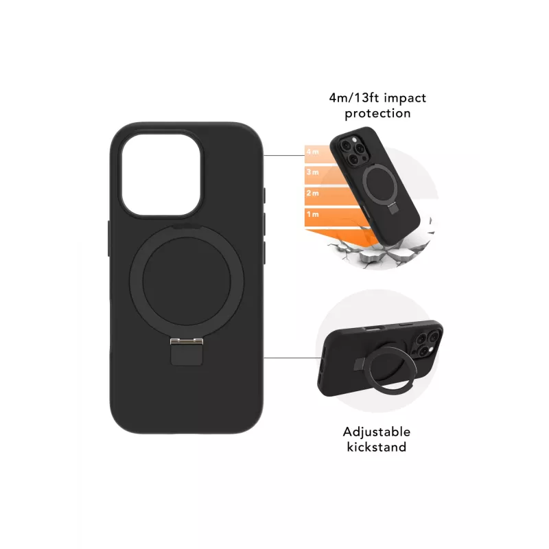 Capa de proteção dbramante1928 Iceland Ultra D3O MS Kick para iPhone 17e/16e/15/14/13, 15,5 cm (6,1 polegadas), preto