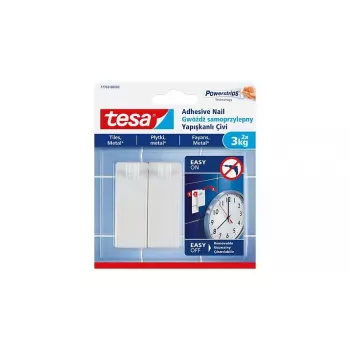 Crochet universal TESA 77763 interior branco 2 unid.