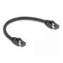 Cabo de rede RJ45 DeLOCK Cat.8.1 S/FTP 25 cm 40 Gbit/s preto