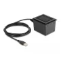 Leitor de códigos de barras USB DeLOCK 1D e 2D com fios para montagem fixa