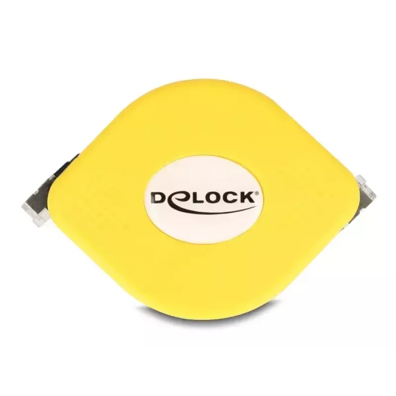 Cabo enrolável RJ45 DeLOCK Cat.6A STP 1,5 m preto amarelo
