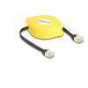 Cabo enrolável RJ45 DeLOCK Cat.6A STP 1,5 m preto amarelo