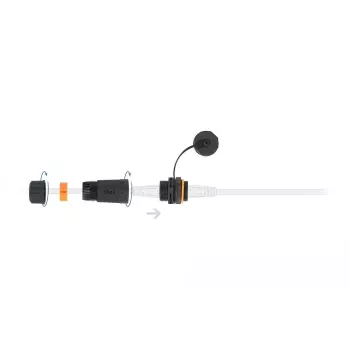 Conector de cabo RJ-45/RJ-45 DeLOCK 86700 preto laranja