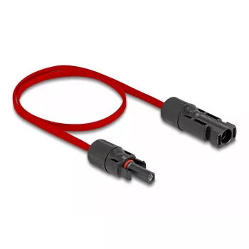 Cabo DeLOCK DL4 solar plano macho para fêmea 60 cm vermelho 3,3 mm²