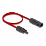 Cabo DeLOCK DL4 solar plano macho para fêmea 60 cm vermelho 3,3 mm²
