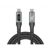 Cabo coaxial de dados e carregamento rápido DeLOCK USB 40 Gbps 1 m USB PD 3.1 240 W