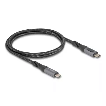 Cabo coaxial de dados e carregamento rápido DeLOCK USB 40 Gbps 1 m USB PD 3.1 240 W