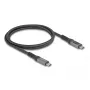 Cabo coaxial de dados e carregamento rápido DeLOCK USB 40 Gbps 1 m USB PD 3.1 240 W