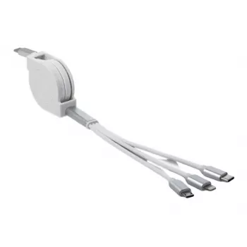 Cabo de carregamento retrátil 3 em 1 DeLOCK USB Type-C Lightning Micro USB USB Type-C 0,98 m