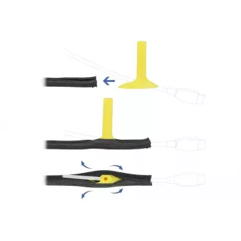 Ferramenta de inserção para conjunto de tubo de cabos DeLOCK, 4 peças, amarelo, plástico