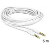Cabo de áudio 3,5 mm macho para macho DeLOCK 83443 5 m branco