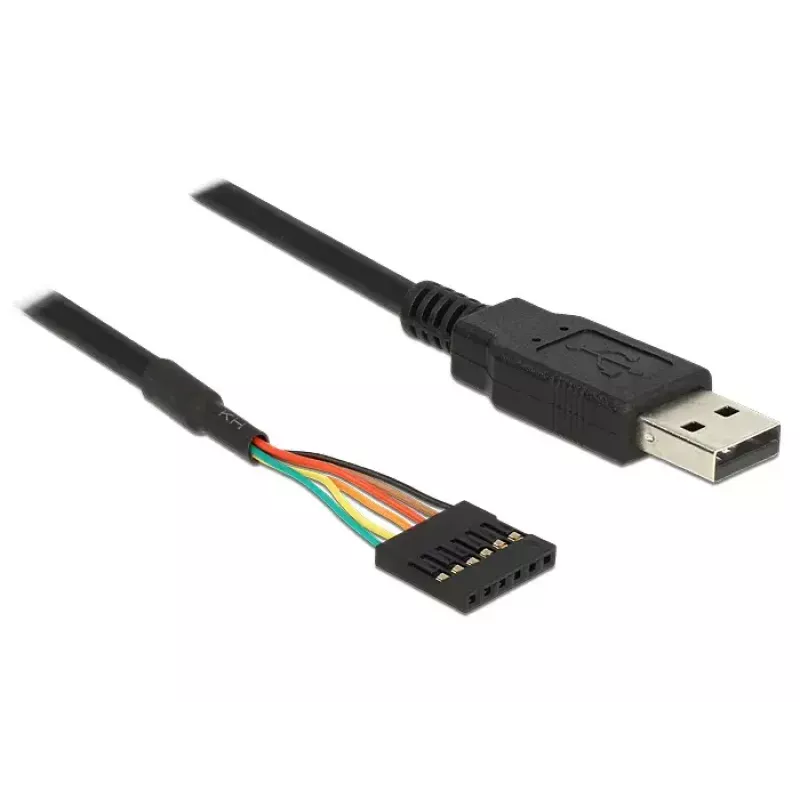 Cabo USB DeLOCK 1,8 m USB2.0-A/TTL 6 pinos preto