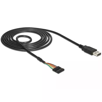Cabo USB DeLOCK 1,8 m USB2.0-A/TTL 6 pinos preto