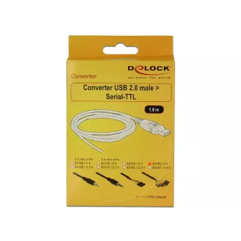 Cabo USB DeLOCK 1,8 m USB2.0-A/TTL 6 pinos preto